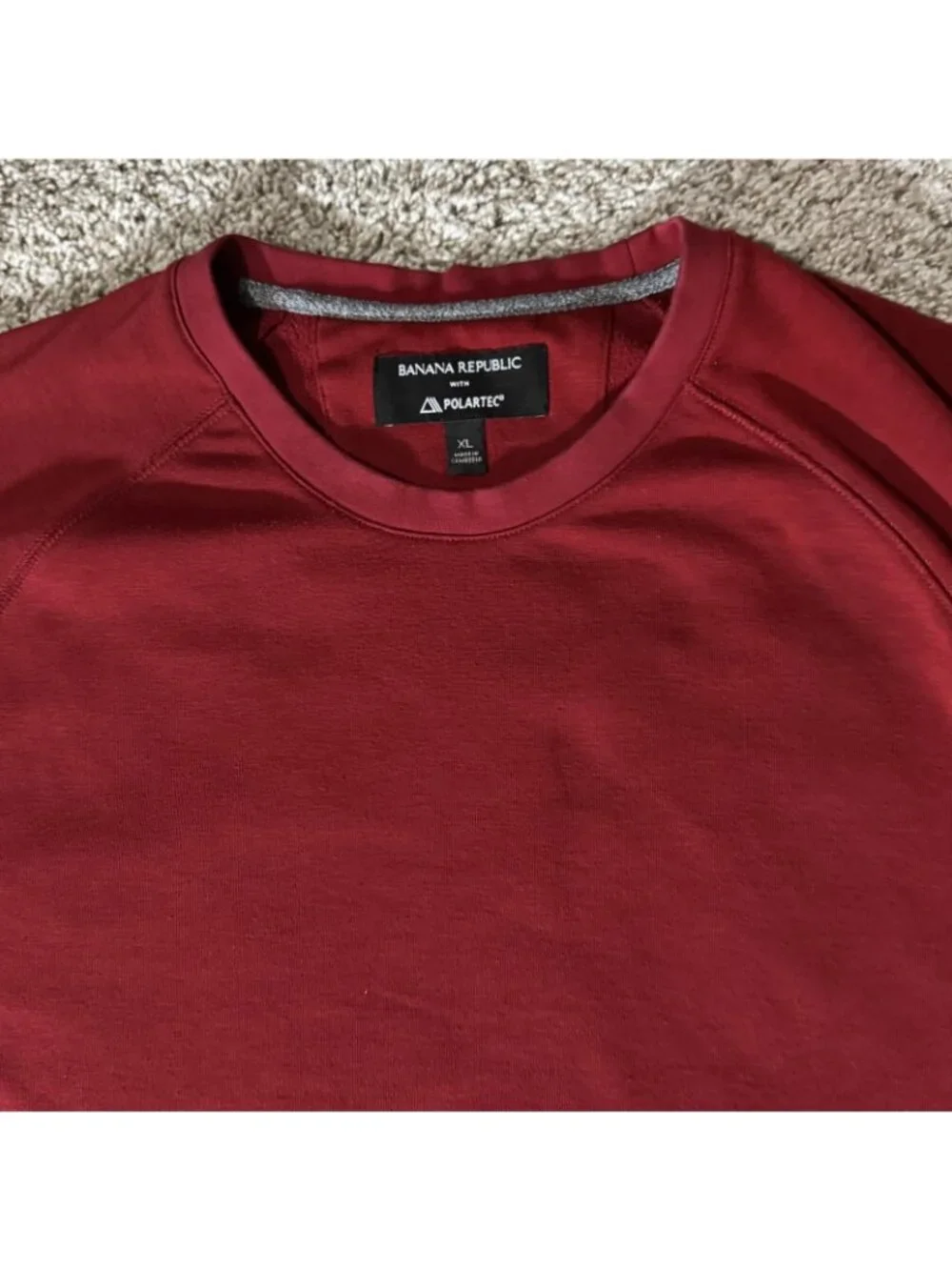 Banana Republic Polartec Sweatshirt Men's XL Red Performance Activewear
